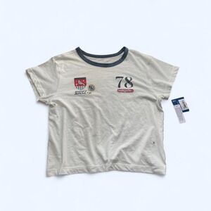 Arizona white cropped graphic tee size S